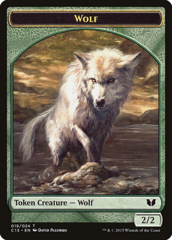 Wolf    Zombie Double-Sided Token [Commander 2015 Tokens] on Sale