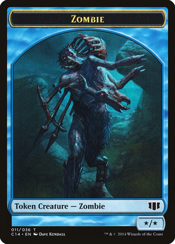 Whale    Zombie (011 036) Double-Sided Token [Commander 2014 Tokens] Discount