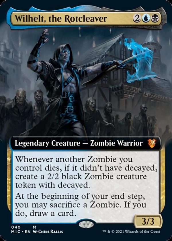 Wilhelt, the Rotcleaver (Extended Art) [Innistrad: Midnight Hunt Commander] Online Hot Sale